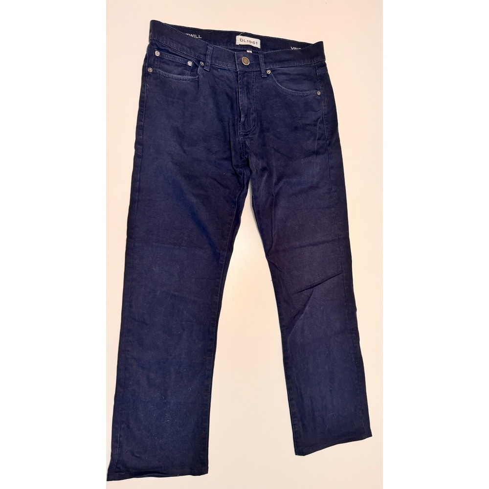 DL 1961 Vince Casual Straight Pants Jeans Sz 31x30 XTWill Navy Blue Ditmar